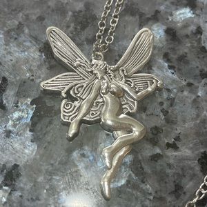 Mystical Silver Fairy Necklace